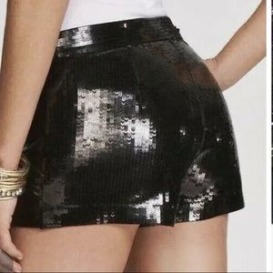 Express Nwot Black Sequin Short 